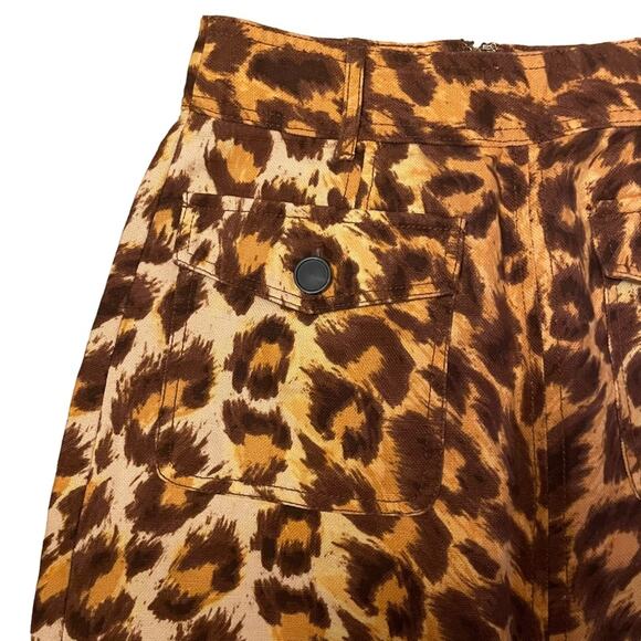 Kate Spade Panthera Canvas Midi Skirt Size 0 - Picture 3 of 11